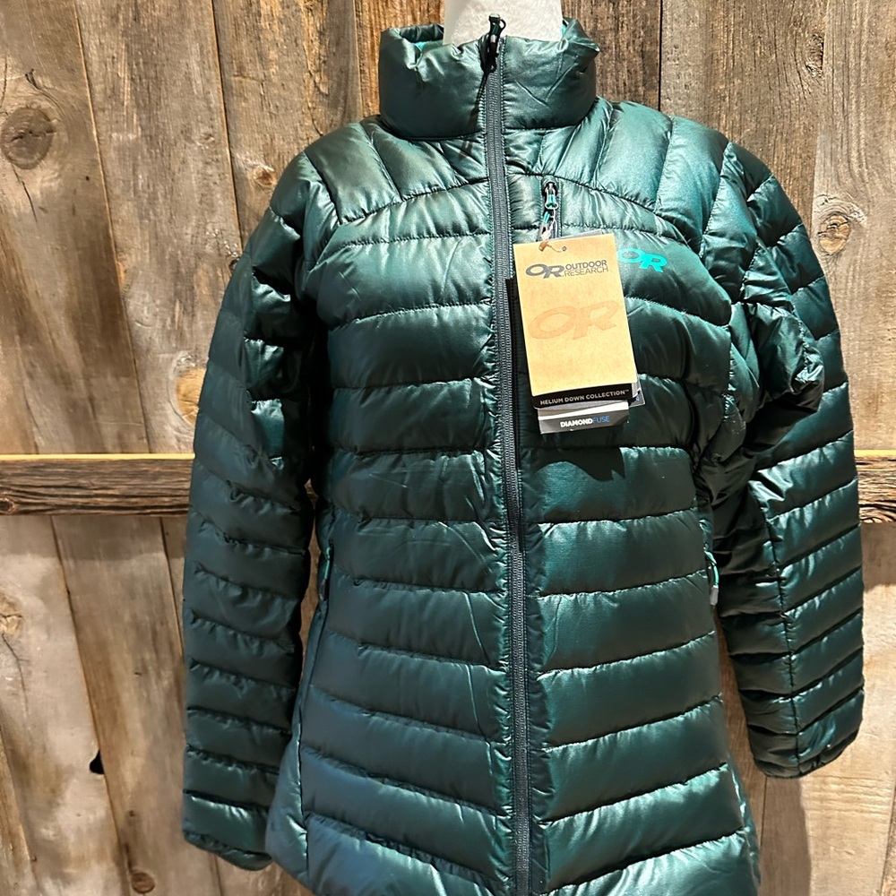 NWT-Outdoor Research Helium Down Jacket XL.800 fill Down.